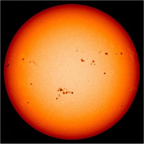 Sol con manchas solares