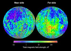 Intensidad del campo magnético en la Luna