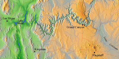 Mapa del Gran Cañón del Colorado
